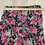 Womens Floral Ruffle Asymmetrical Hem Midi Skirt Fairycore Whimsigoth Size L Photo 3