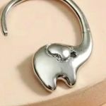 Elephant🐘Earrings trunk up= good luck!! Silver Photo 1