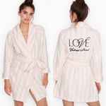 Victoria's Secret Victoria’s Secret Cozy Love Fleece Robe M L stripe Photo 1