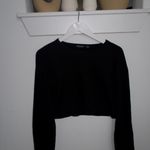 Nasty Gal cropped black sweatshirt Photo 1