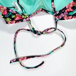 Shade & Shore Crochet Halter High Neck Floral Print Tropical Bikini Top 36C Photo 9