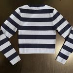 ZARA Striped Long Sleeve Crop Top Photo 3
