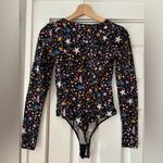 Free People  Black Celestial Bodysuit One‎ Piece Size XS NWOT Photo 4
