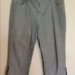 Baccini  navy striped capris size 12‎ Photo 0