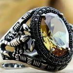 Men's Stainless Steel Antique Silver Scorpion Design Ring Size 9 Photo 2