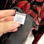 Notations  Velvet Paisley Print Top Womens Large Beaded‎ Accent Boho Whimsigoth Photo 6