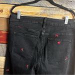 Gap  Black Floral Embroidered‎ High Rise Universal Leggings Size 14/32 Photo 6
