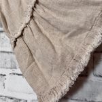 Umgee Beige Ruffle Sleeve linen cotton blend Blouse size Small Photo 1