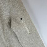 LL Bean Women's Oatmeal Fleece Full Zip Up Jacket Size XL Regular White Photo 8