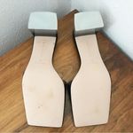 Good American Black Side Sandal Two Tone Block Heel Square Toe Satin Size 10 Photo 6