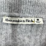 Abercrombie & Fitch  Gray Ribbed Button Front Short Sleeve Collared Sweater Top Photo 2