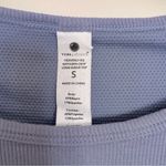 Yogalicious  Heavenly Rib Kathleen Crop Top Wild Wind Blue Build in Bra Size S Photo 1