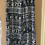 Blue & white tribal print flowy pants Size M Photo 0
