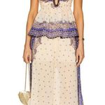 Zimmermann  Maxine Wide Leg Cropped Pants Ramie Purple Paisley 10 US 4 AU NWT Photo 0