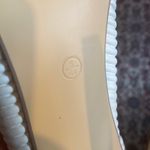 Oh Polly Hideaway Ribbed Leatherette Mule Heels in Cream Photo 5