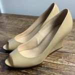 Cole Haan  Wedge Heel open toe beige pumps size 6.5 Photo 2