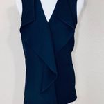 Calvin Klein Black Ruffle Open Vest Photo 4
