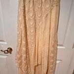 Chico's Cream Chico’s maxi skirt.Size 1=M lace & crochet handkerchief layer bottom Photo 0