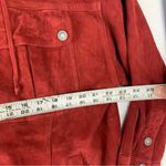 We The Free women's small Brooklyn Red goat suede leather Utility Jacket Photo 10