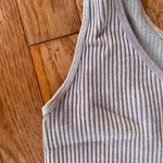 pastel light purple v neck ribbed cropped tank top Size M Photo 6