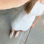 Lulus White  Graduation Dress Lace Open Back Photo 3