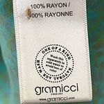 Gramicci Womens Rayon Micro Floral Button Popover Top Blouse Size S Multicolor Green Photo 7