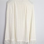Vintage‎ 60’s chunky knit sweater cape poncho Light ivory Size M Photo 2