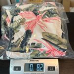 Per Se  Green Pink Floral Linen Blend Elastic Drawstring Waist Shorts Size PL Photo 9