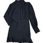 EXPRESS Black Mock Neck Ruffle Hem Long Sleeve Dress Women's M Photo 0