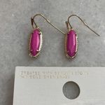 Kendra Scott  Eleanor Small Drop Earrings Magenta Gold genuine stone Jewelry New Photo 3