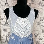 Ryu Blue and White Patterned Mini Dress Photo 4