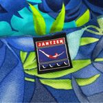 Jantzen  Blue Floral Tropical Wrap Skirt Swim Cover Up Stretch Tie Beach Vacation Photo 4