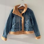 Free People  Rylee Cozy Denim Moto Jacket XS Photo 3