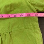 East 5th East‎ 5th Green Linen Blend Peplum Blouse XL Button Front Short Sleeve Cottage Photo 6