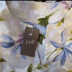 NWT J. Jill Marble Floral Spray Print Linen Shift Dress Womens Size Medium Purple Photo 4