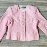 MOM Vintage Baby Pink Button Down Blazer Jacket Size 40 Photo 0