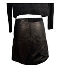 Helmut Lang  Black Leather Mini Skirt Button Front in Size 4 Photo 1