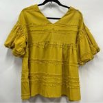 My Beloved NWT  WOMEN'S YELLOW mustard TOP Medium see measurements Photo 0