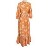 Free People Golden Hour Maxi Dress Bohemian Floral Dainty Tan Neutral Small Photo 8