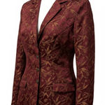 Betsey Johnson Vintage 90s Y2K Floral Brocade Blazer Burgundy Gold Size Small Photo 0