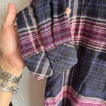 Cloth & Stone Anthropology  Navy and Pink Plaid Tunic Dress/Top Size M Photo 3