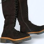 Urban Outfitters  Black knee-high lace-up boots - Size 8 - Brand New Photo 2