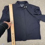 St. John Collection by Marie Gray Black Zip Up Button Close Collar Puff Sleeve 8 Photo 3