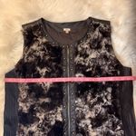 Reba faux fur/faux leather zip front vest XL Photo 5