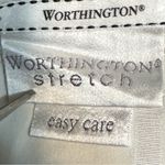 Worthington Women’s White Pinstripe Stretch Long Sleeve Dress Shirt Sz 6 Photo 1