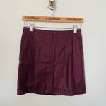 Free People x Urban Outfitters Faux Leather Mini Skirt- Burgundy- Size 4 Photo 1