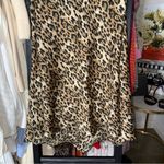 ZARA  Leopard Satin Slit Midi Skirt Brown Black XS Photo 3