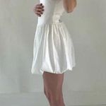 Mango MNG Cotton Bubble Skirt Mini Dress in Natural White Size 2 Photo 1
