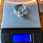 Natural Aquamarine Sterling Silver Ring Size 7.75 Photo 7