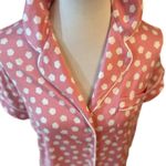 Kate Spade Pretty In Pink Clouds Soft Cozy Warm Button Down Women’s Pajama Top Photo 1
